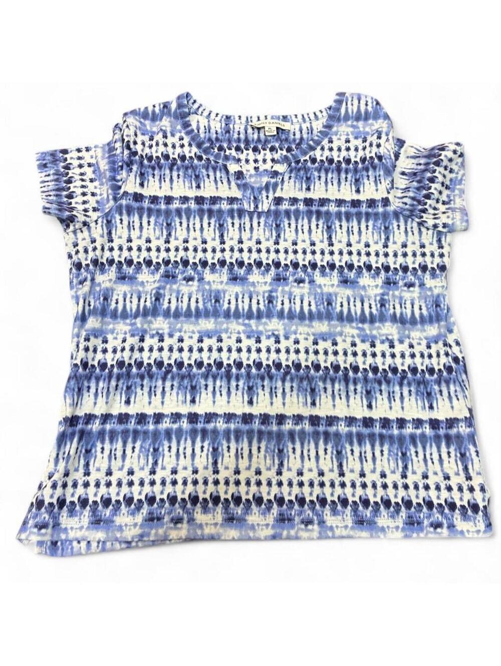 Women's Blue and Multi Tshirt